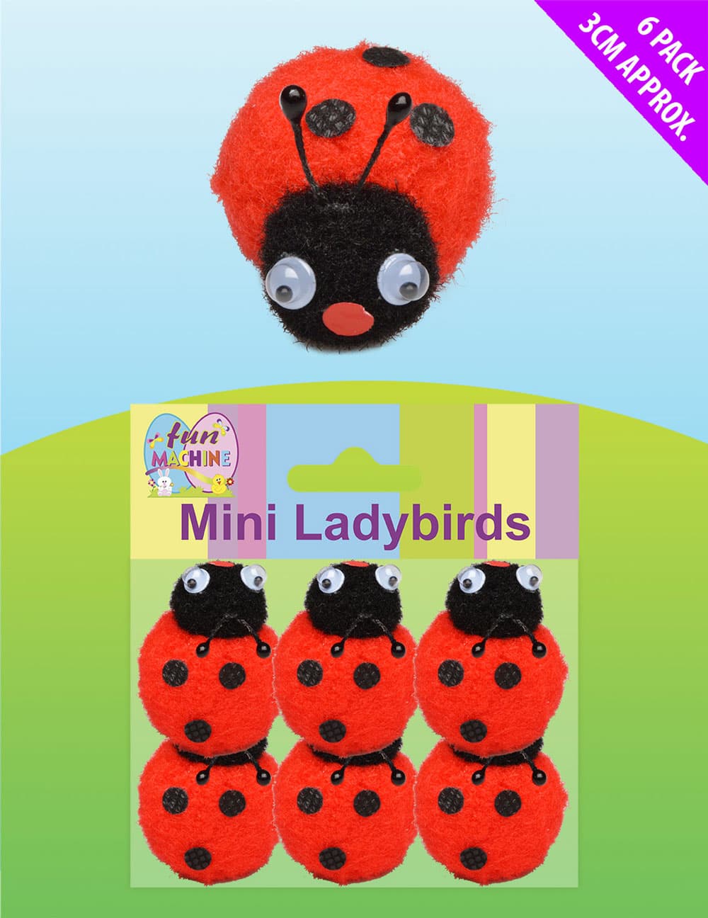 Easter Mini Ladybirds (Pack of 6)