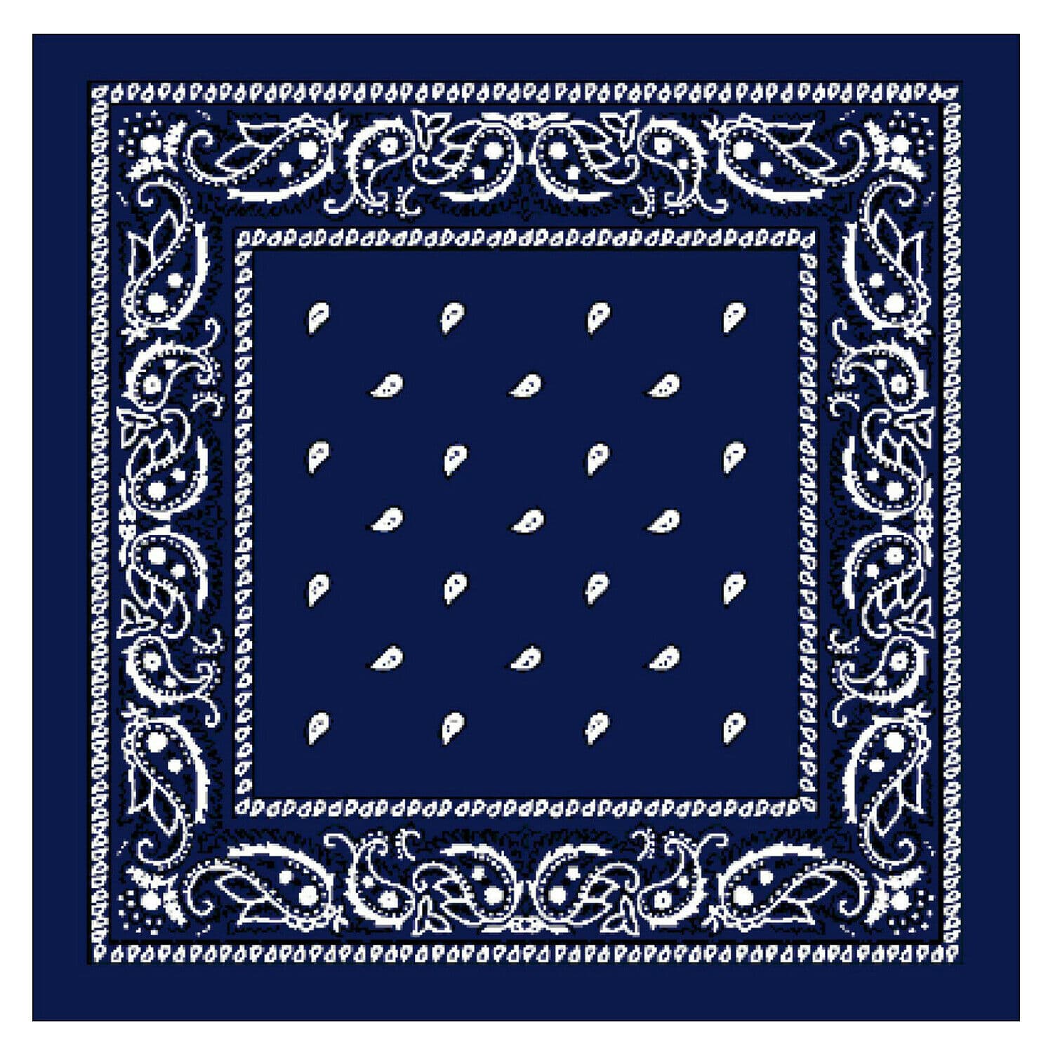 Navy Blue Paisley Bandana