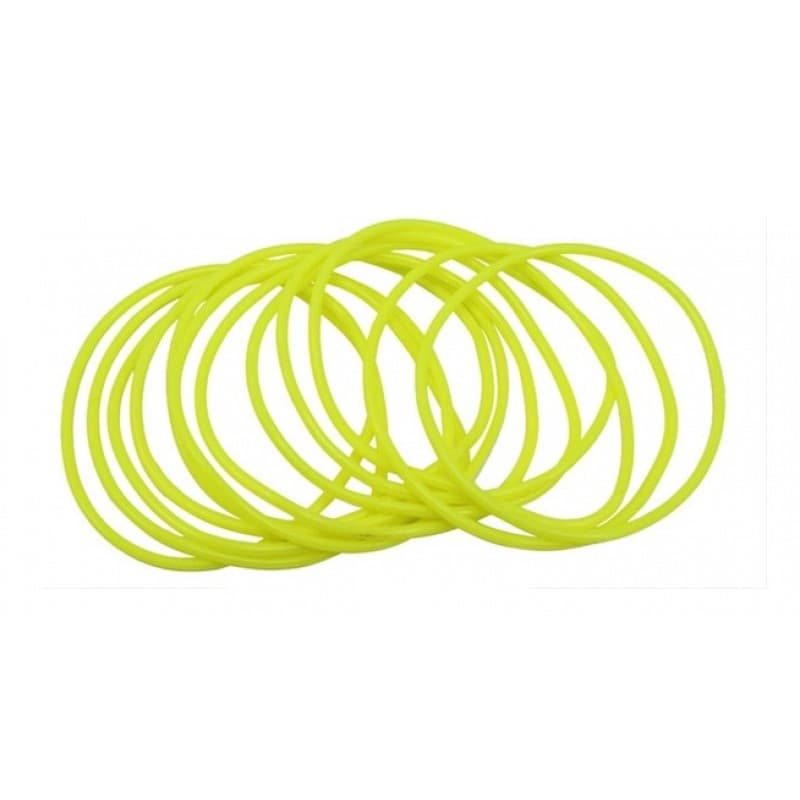 Neon Yellow Gummy Bangles (pack of 12)