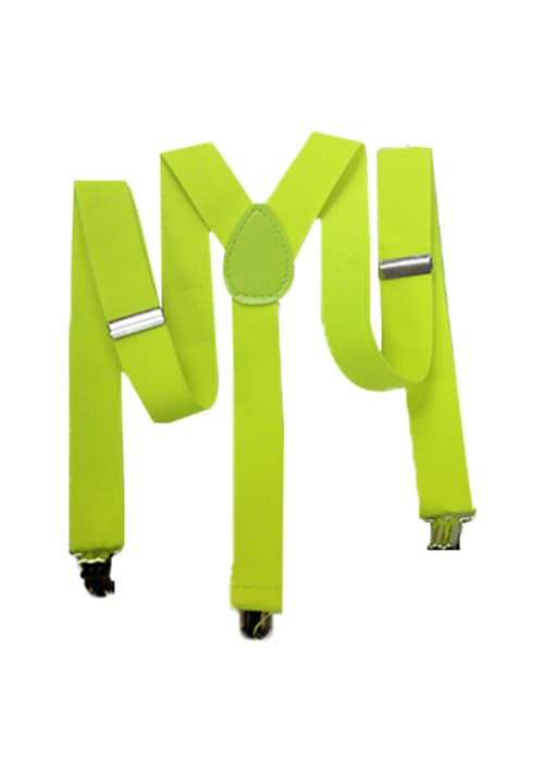 Wickedfun Neon Yellow Plain Braces 2.5 cm