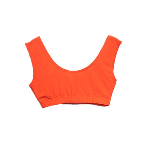 Crazy Chick Adult Sleeveless Orange Crop Top