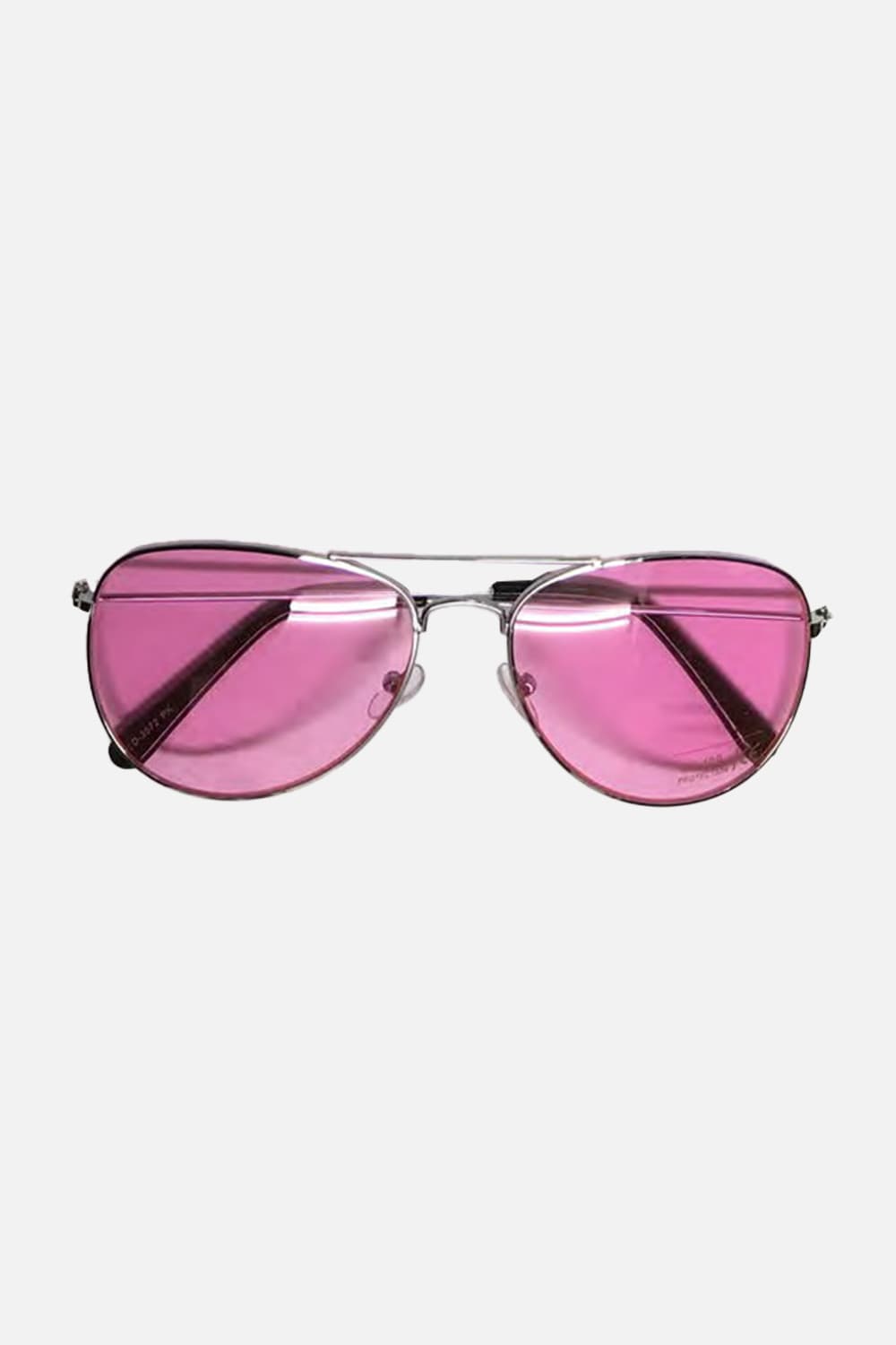 Wickedfun Aviator Pink Glasses with Silver Frame