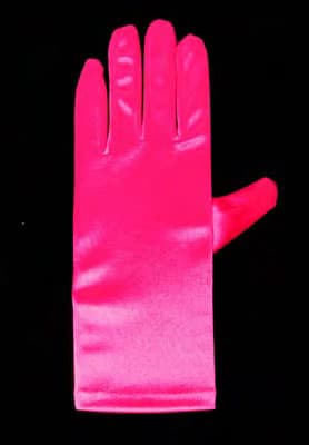 Wickedfun Pink Satin Short Gloves