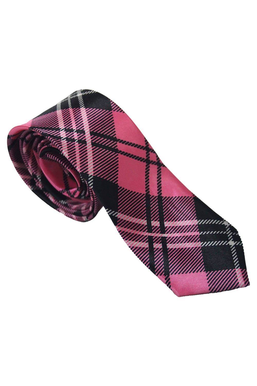 Pink Tartan Neck Tie