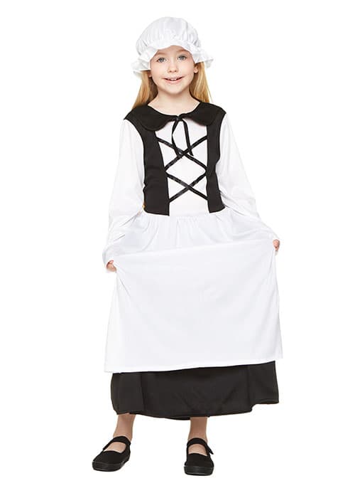 Wickedfun Victorian Urchin Street Girl Costume With Hat And Dress World Book Day