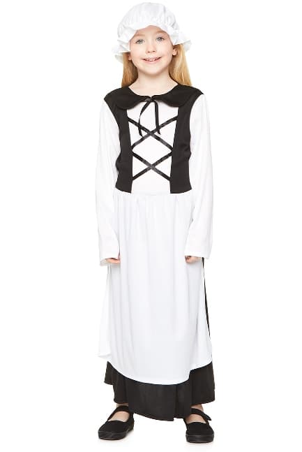 Wickedfun Victorian Urchin Street Girl Costume With Hat And Dress World Book Day