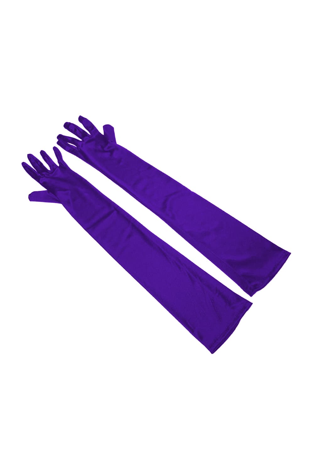 Wickedfun Purple Long Elbow Satin Gloves