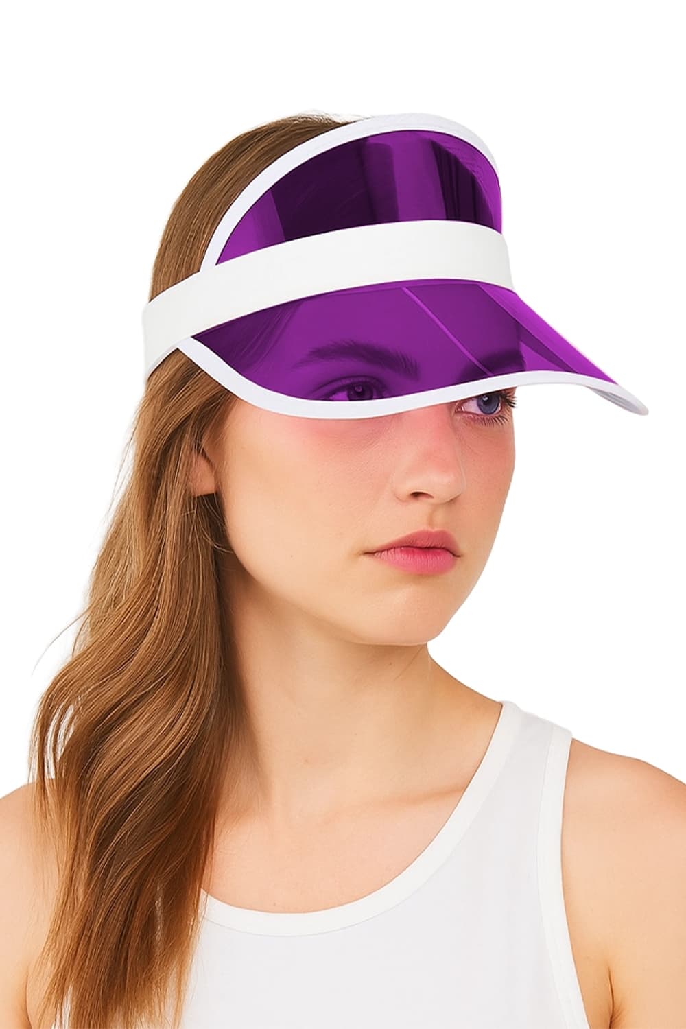Wickedfun Purple Poker Visor Hat