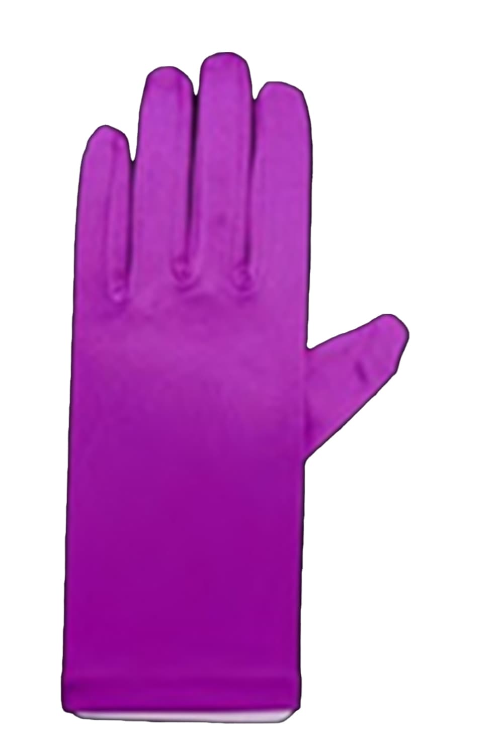 Wickedfun Purple Short Satin Gloves