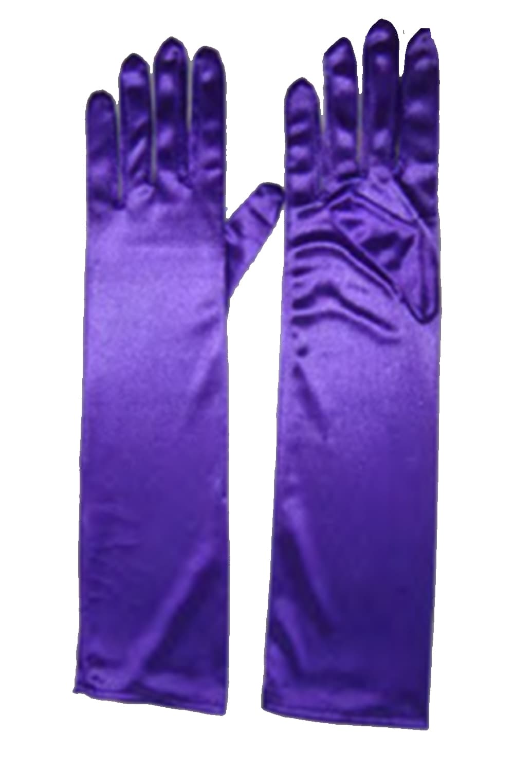 Wickedfun Purple Satin Long Gloves