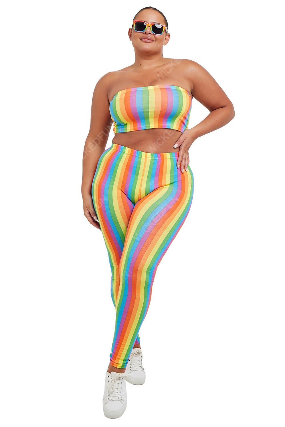 Wickedfun Rainbow Stripe Legging