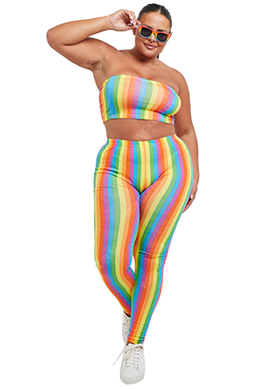 Wickedfun Rainbow Stripe Legging