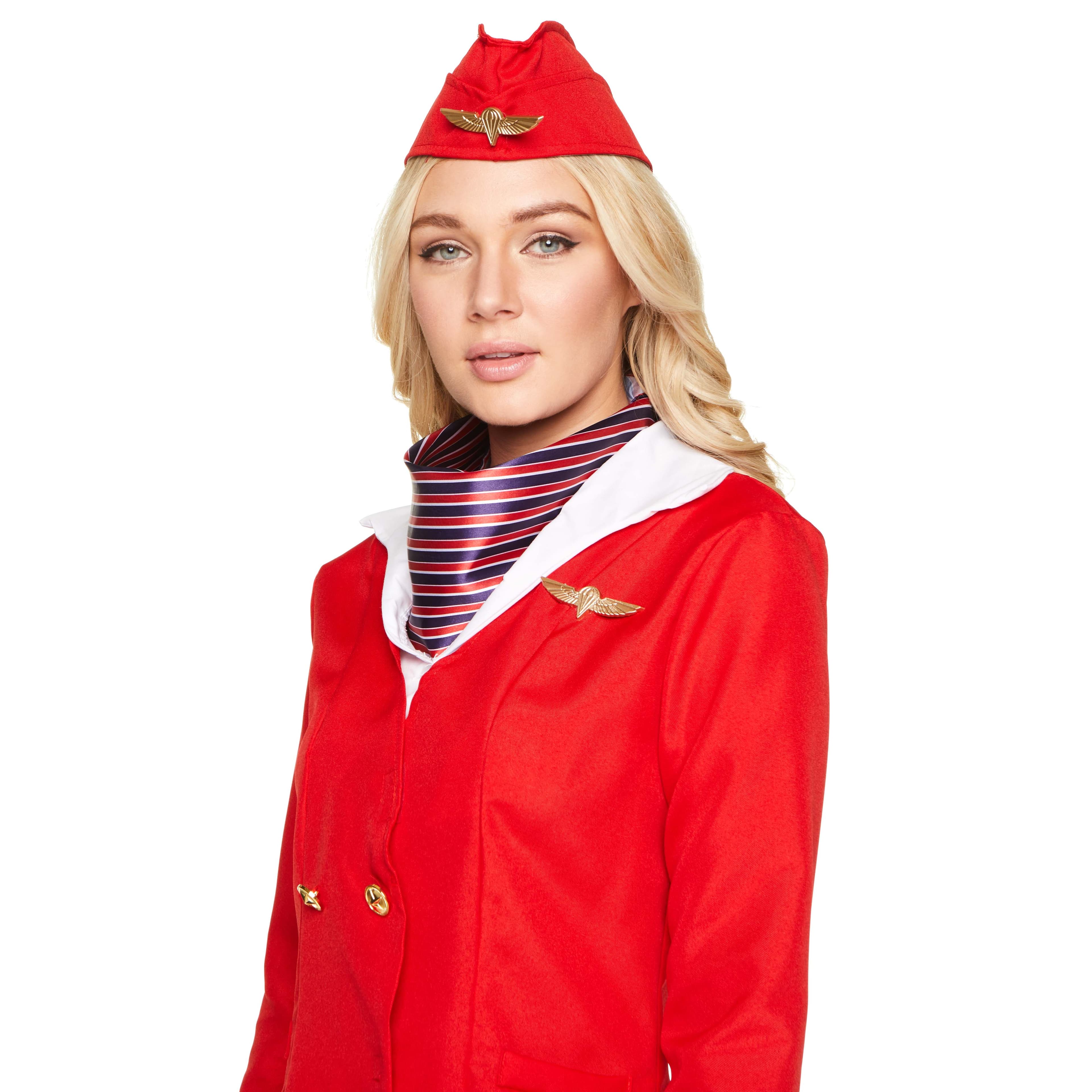 Red Flight Attendant