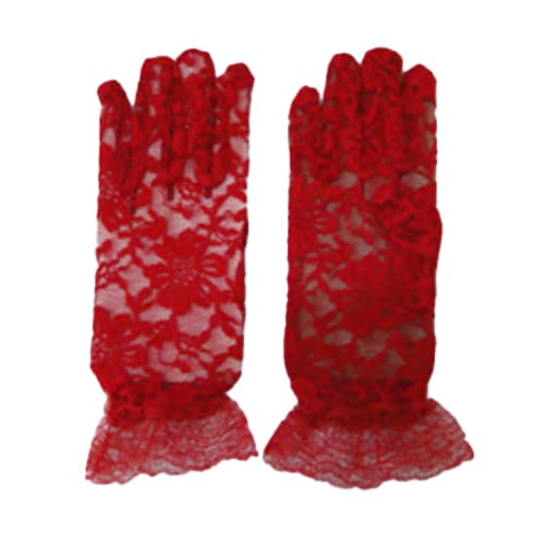 Wickedfun Red Lace Short Gloves