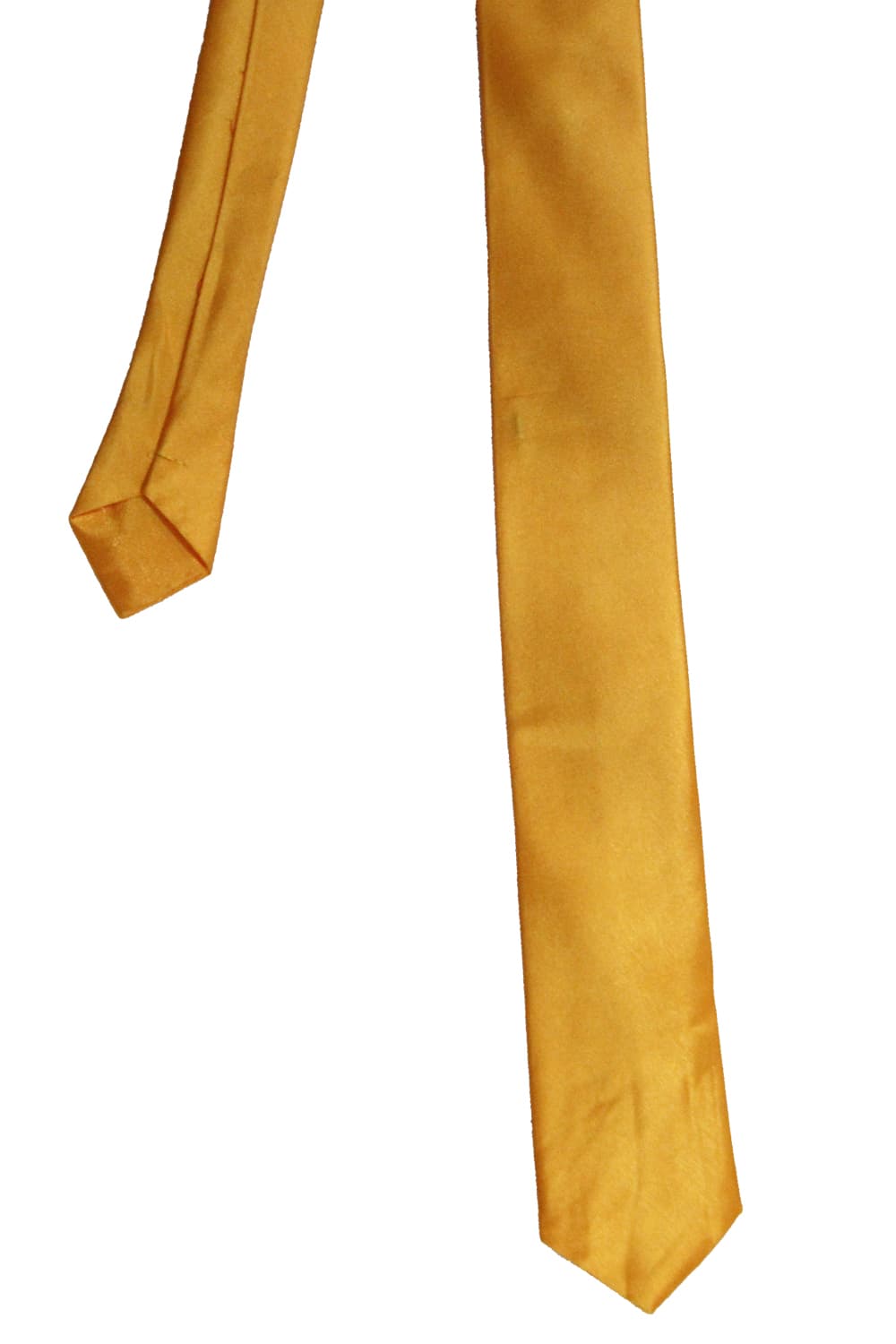 Wickedfun Satin Plain Golden Yellow Neck Tie