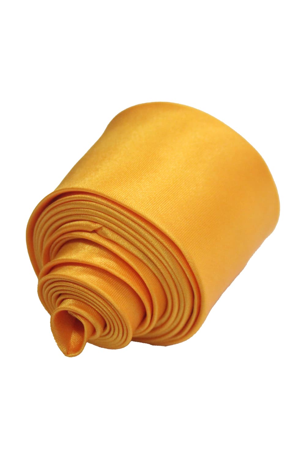 Wickedfun Satin Plain Golden Yellow Neck Tie
