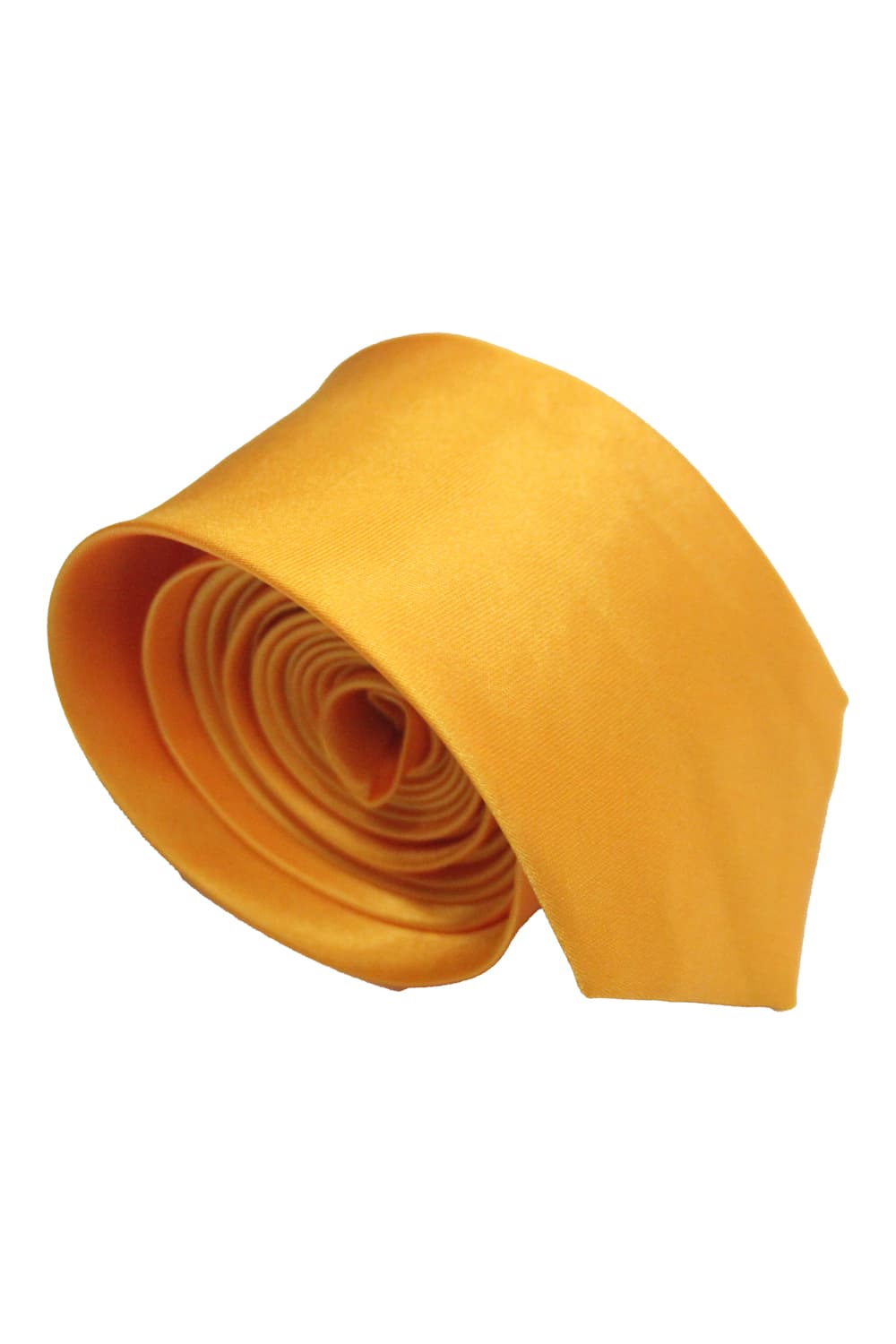 Wickedfun Satin Plain Golden Yellow Neck Tie