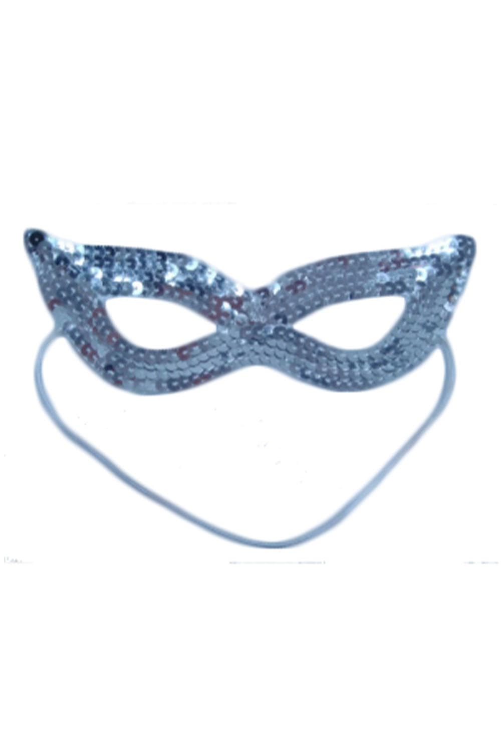 Sequin Silver Face Masks