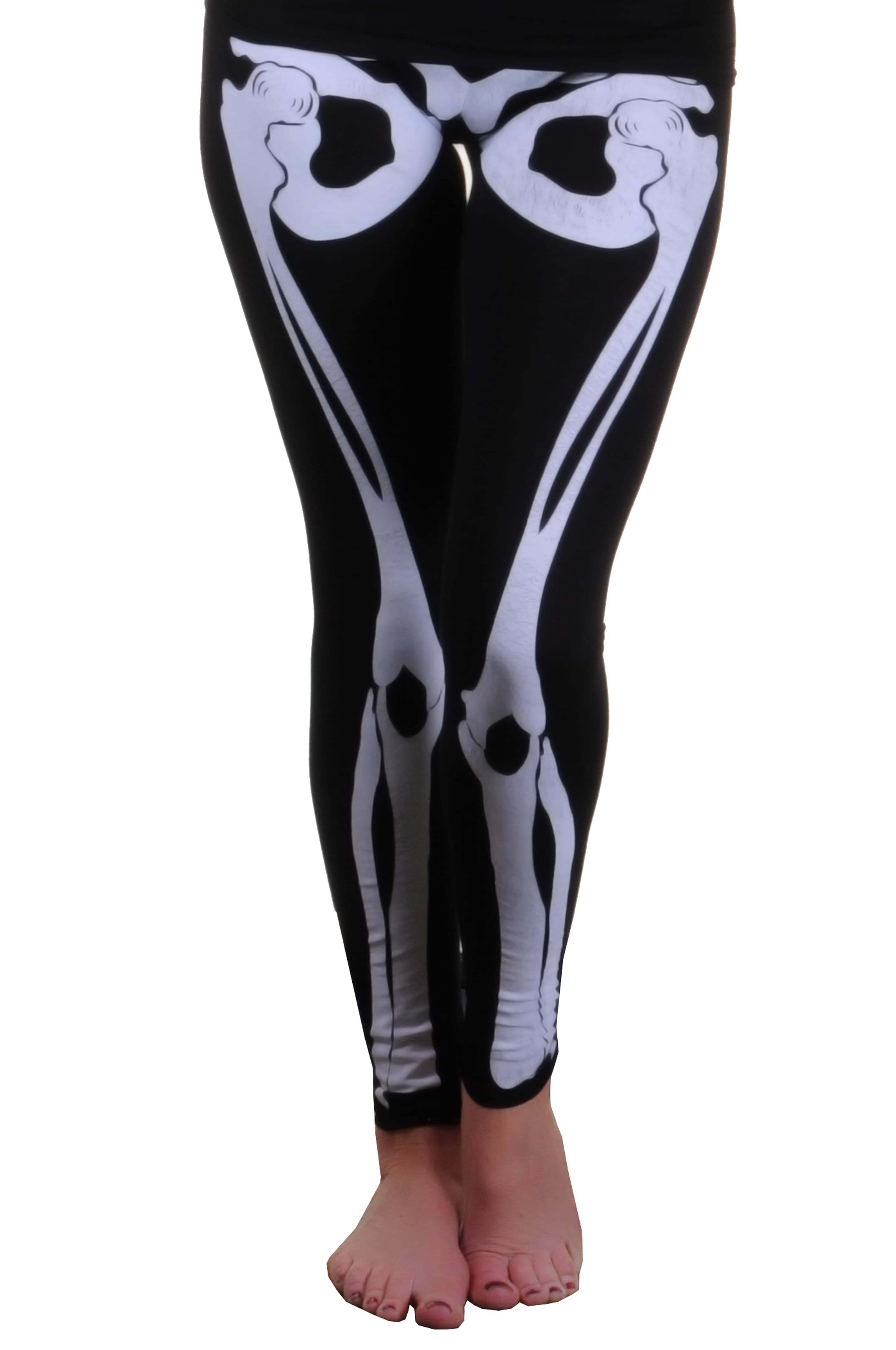 Crazy Chick Adult Full Bones Skeleton Printed legging
