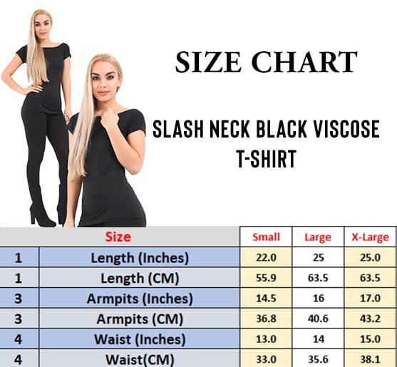 Wickedfun Slash Neck Black Viscose TShirt