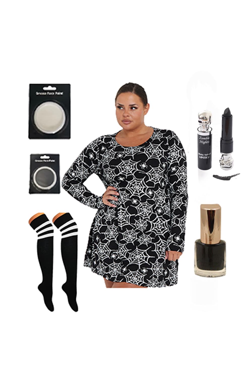 Wickedfun Adult Spooky Spiderweb 6 Pcs Set