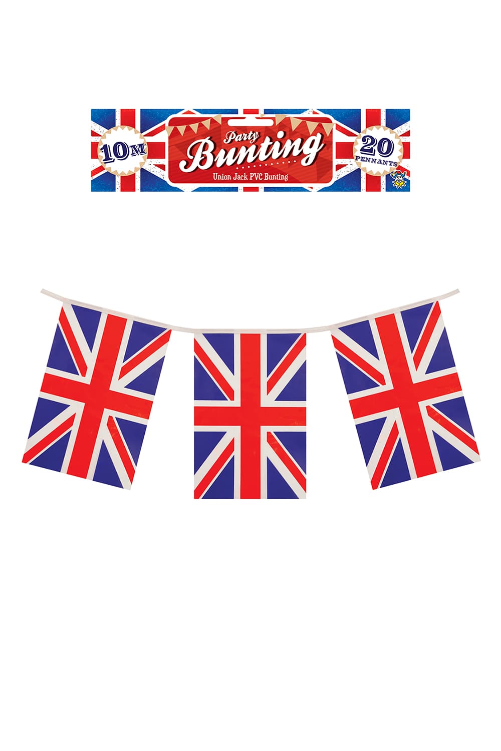 Union Jack Flag Bunting 10M W/20 Pennants PVC