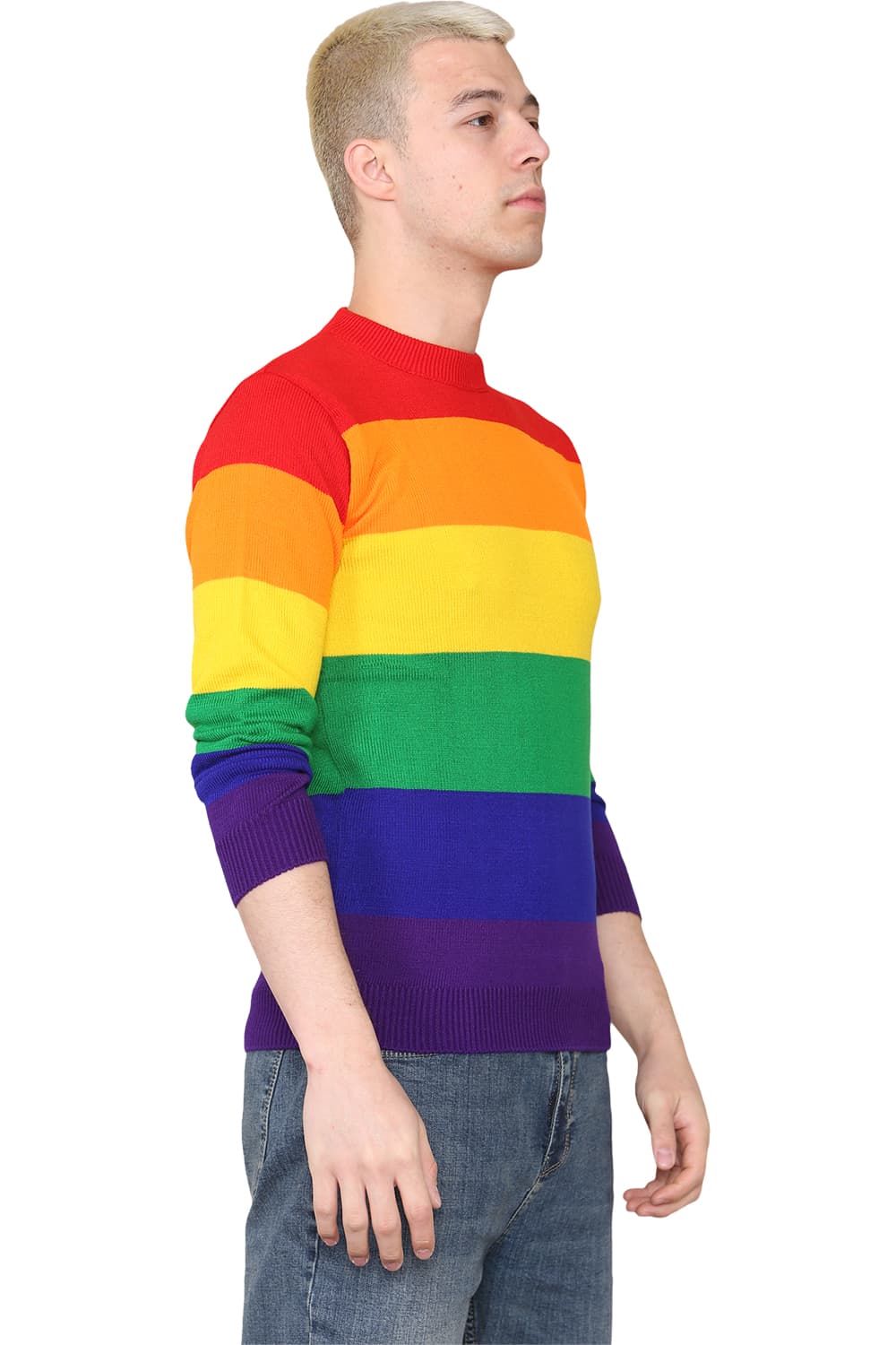 Wickedfun Unisex Rainbow Knitted Jumper