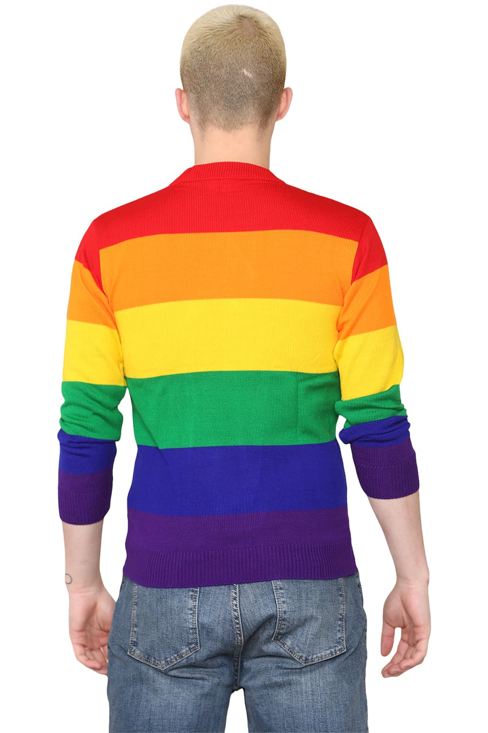 Wickedfun Unisex Rainbow Knitted Jumper