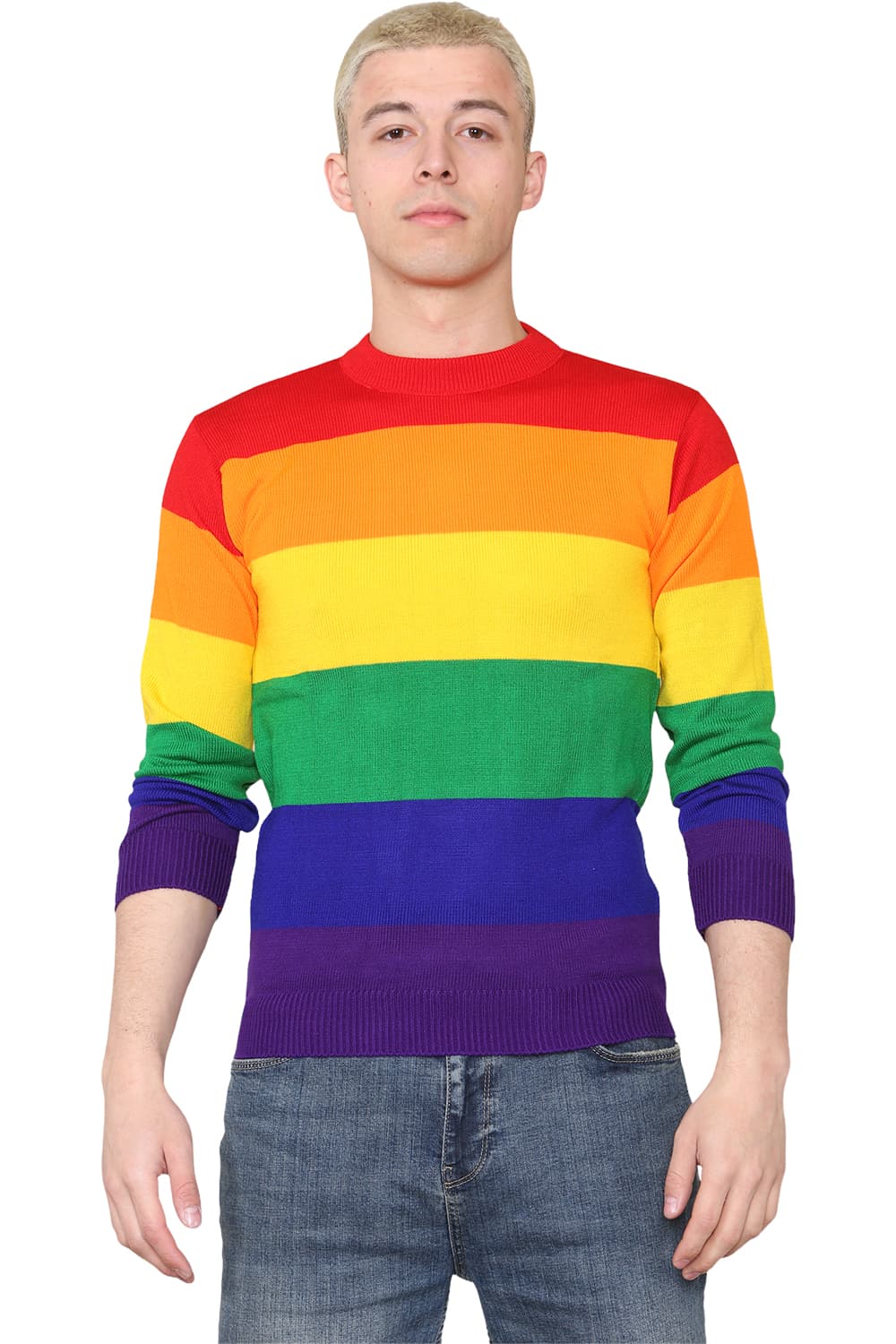 Wickedfun Unisex Rainbow Knitted Jumper