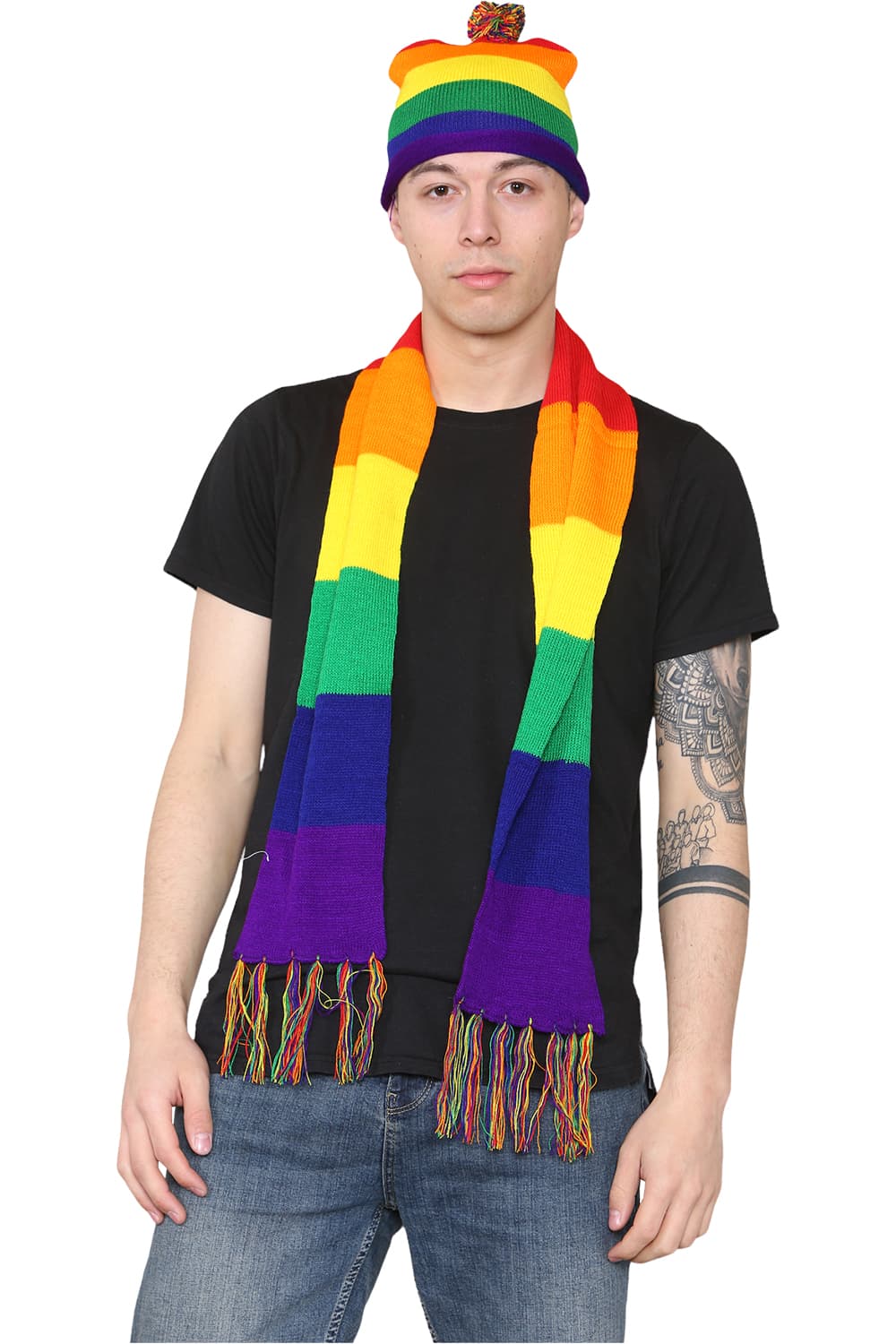 Unisex Rainbow Scarf