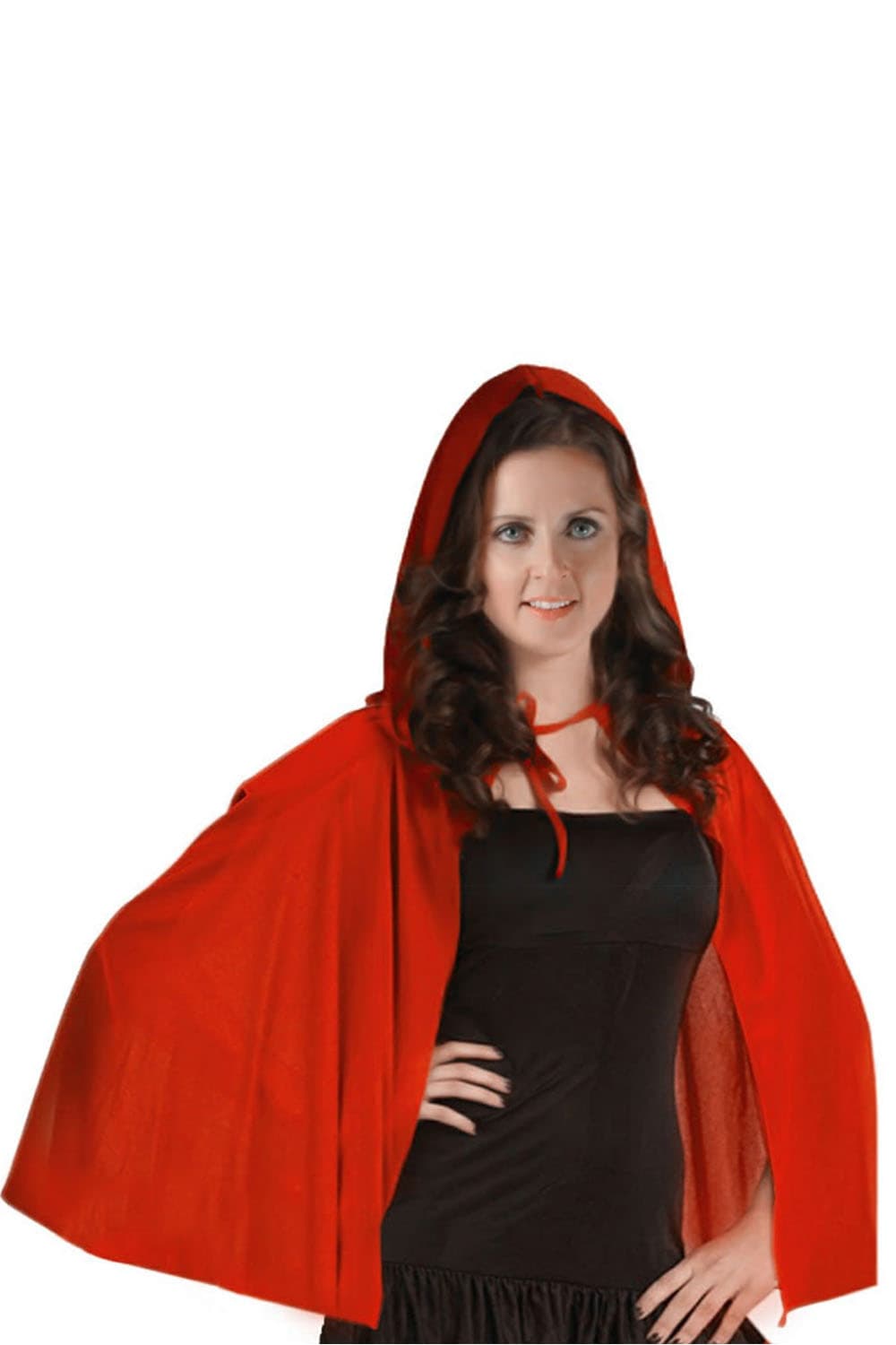 Unisex Red Hooded Cape