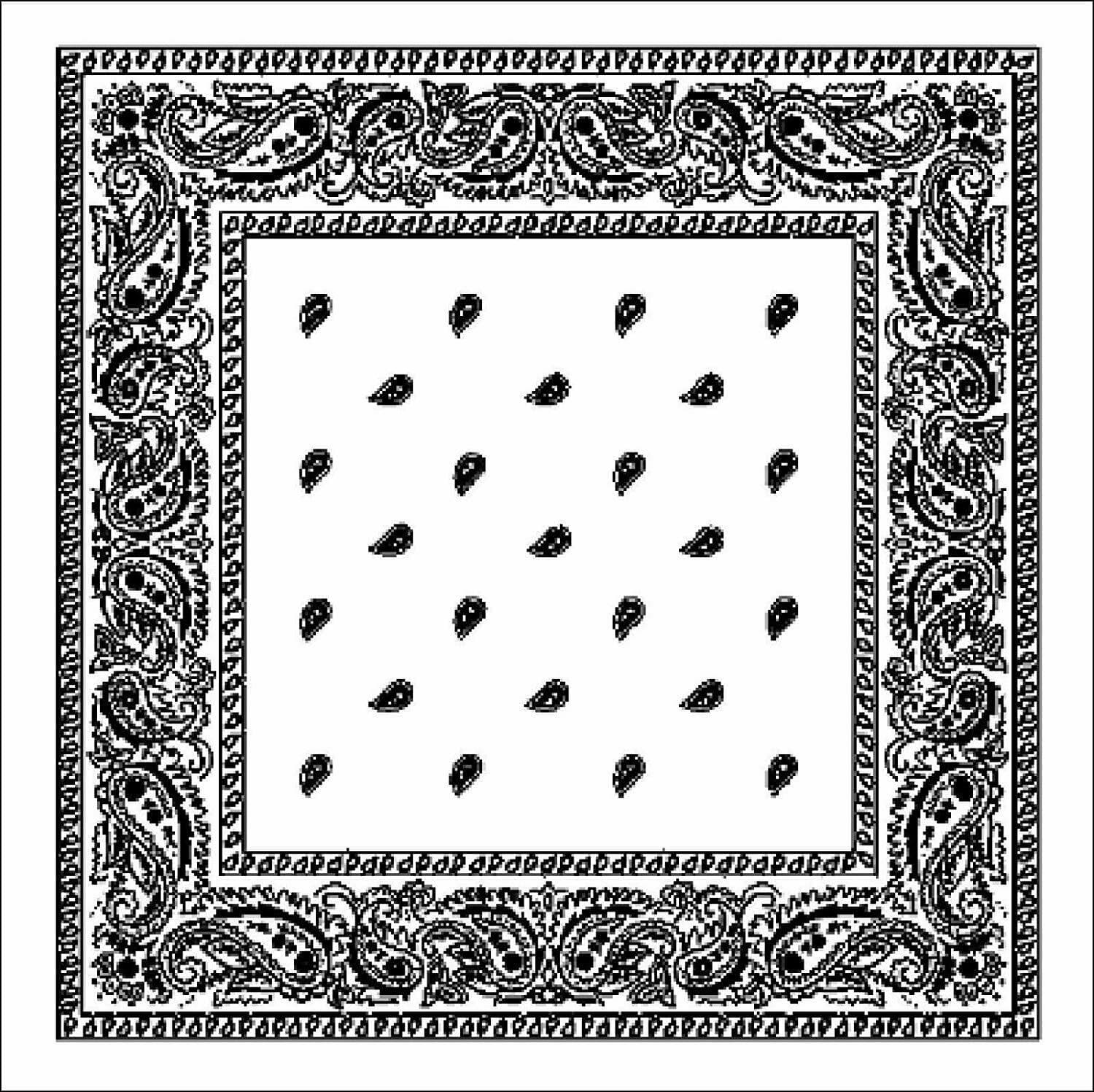 White Paisley Bandana