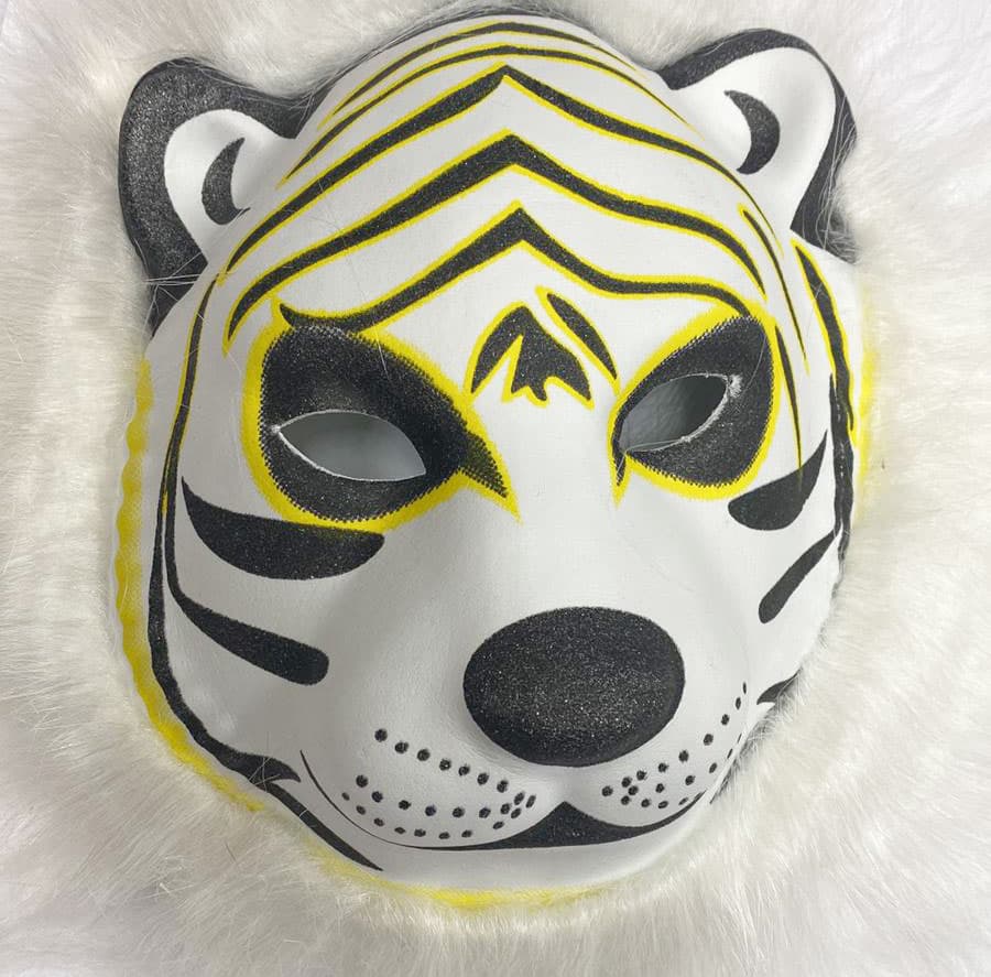 White Tiger Face Mask