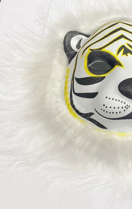White Tiger Face Mask