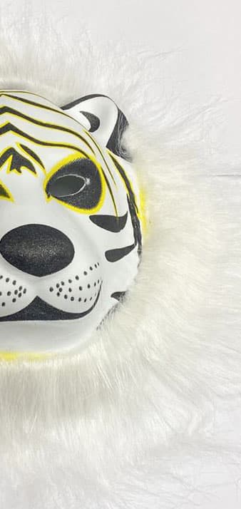 White Tiger Face Mask