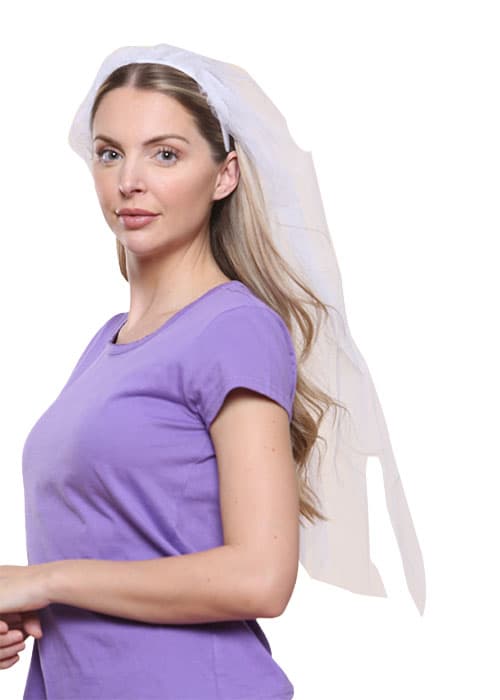 White Veil on Hair Band