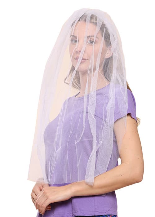 White Veil on Hair Band