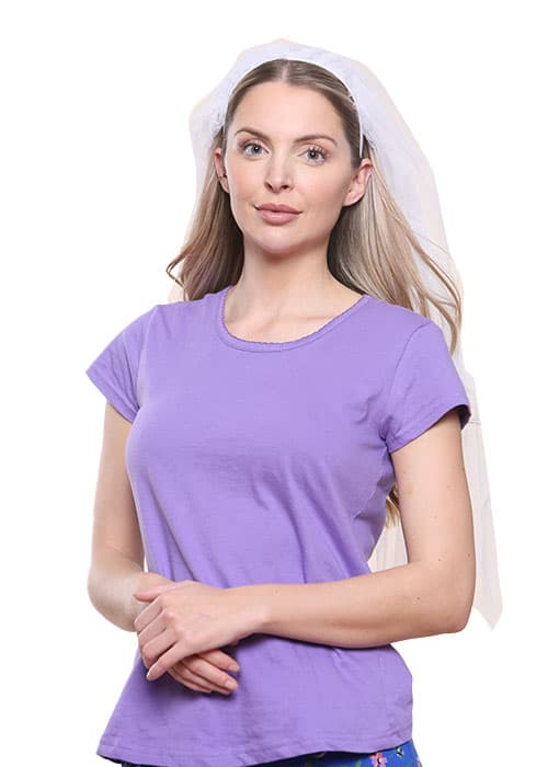 White Veil on Hair Band