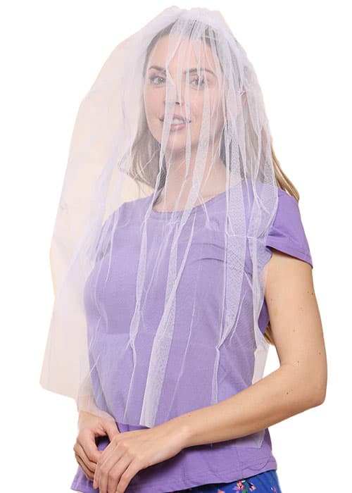 White Veil on Hair Band