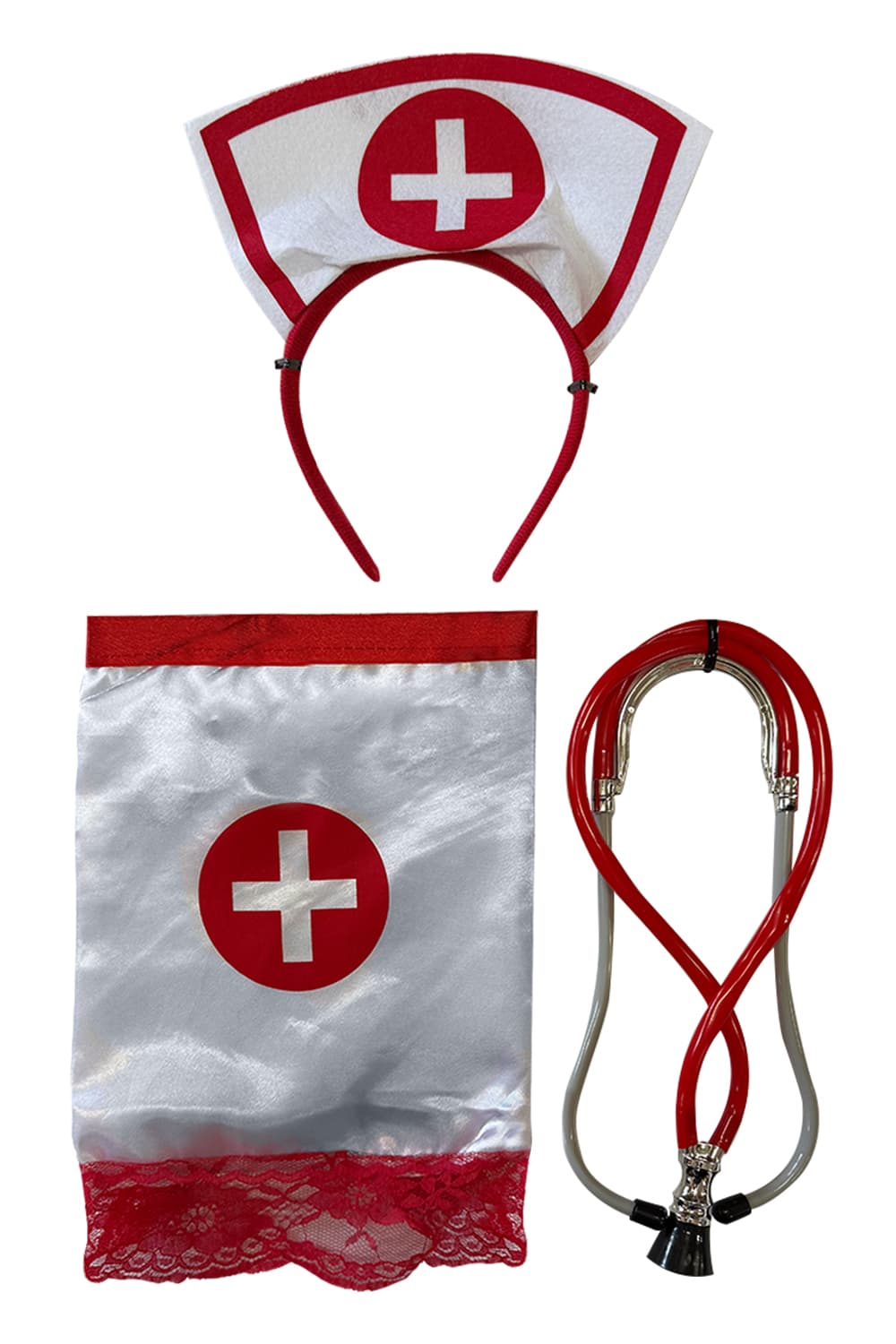 Wickedfun 3 pcs Nurse Set Costume Accessories