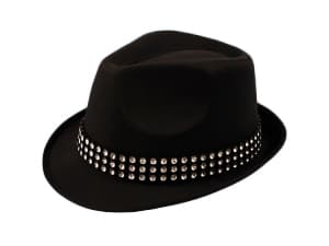 Wickedfun Black Hat With Rhinestone Band