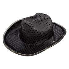 Wickedfun Black Sequin Cowboy Hat