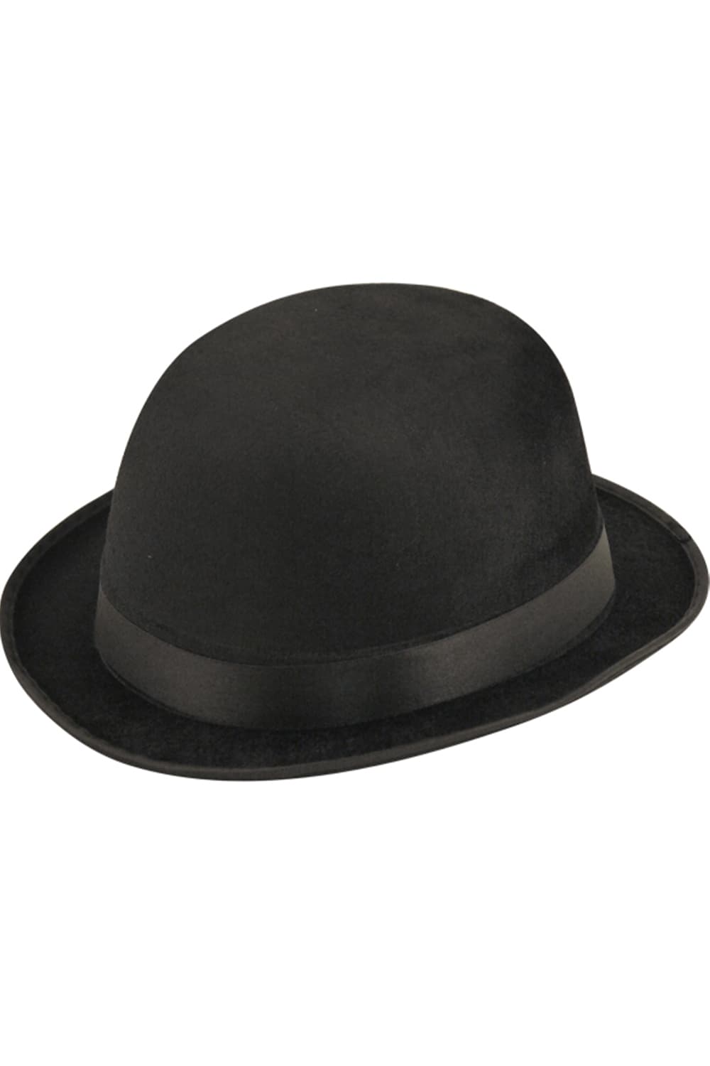 Wickedfun Black Felt Bowler Hat