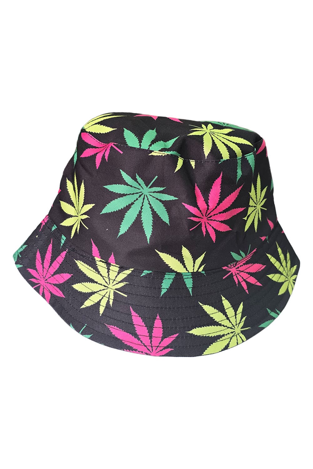 Wickedfun Multi Colour Leaf Bucket Hat