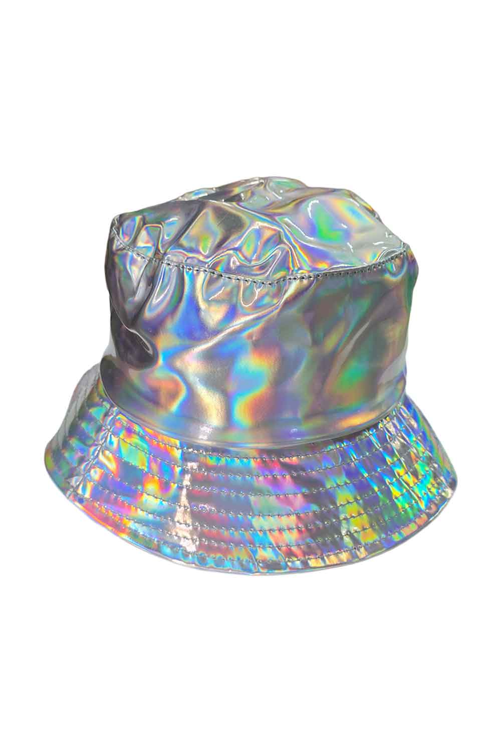 Wickedfun Shiny Silver Bucket Hat