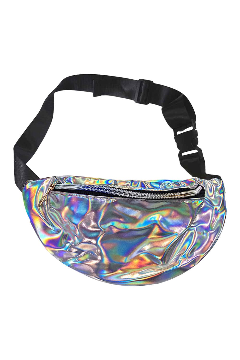 Wickedfun Shiny Silver Bum Bag