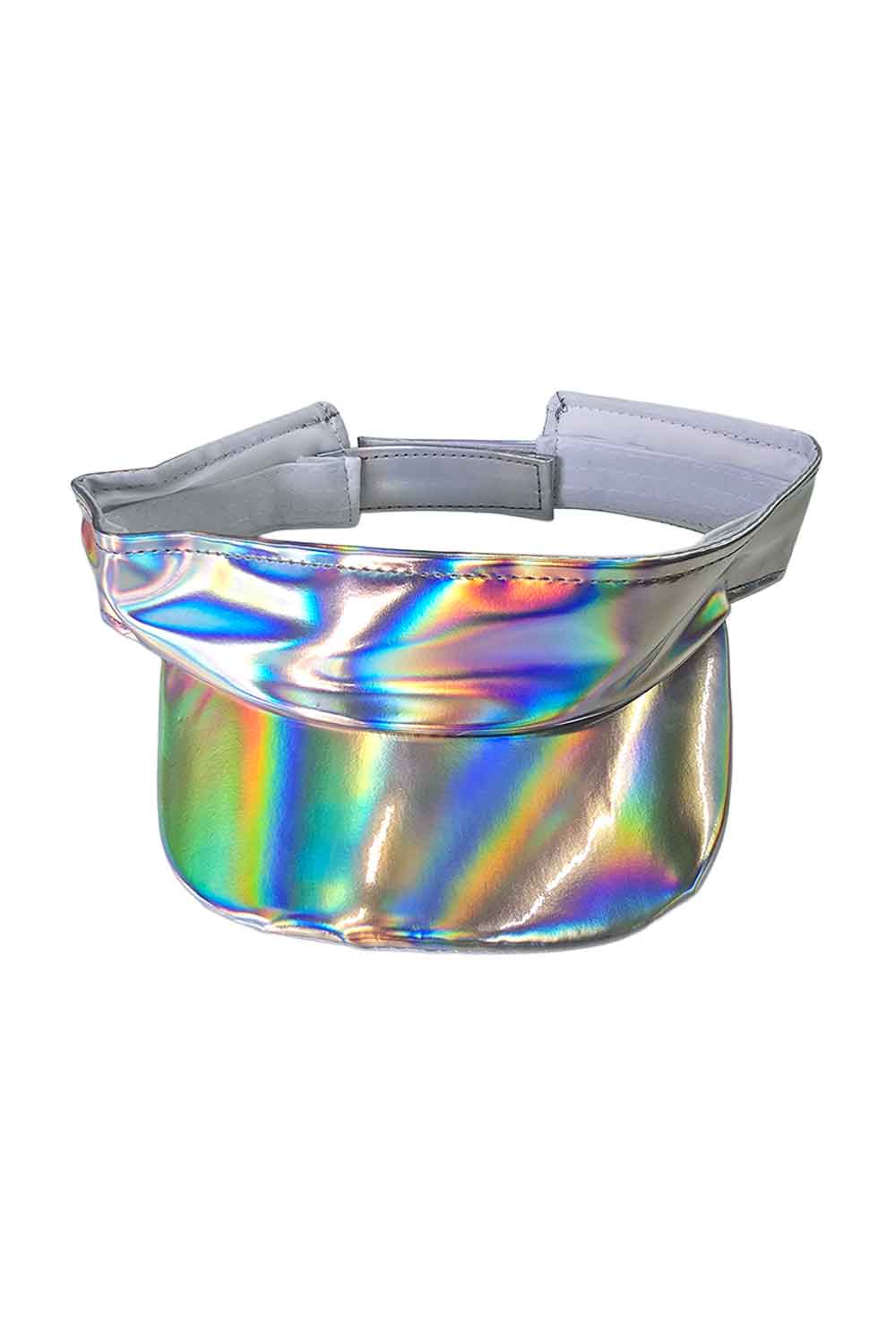 Wickedfun Shiny Silver Visor Hat