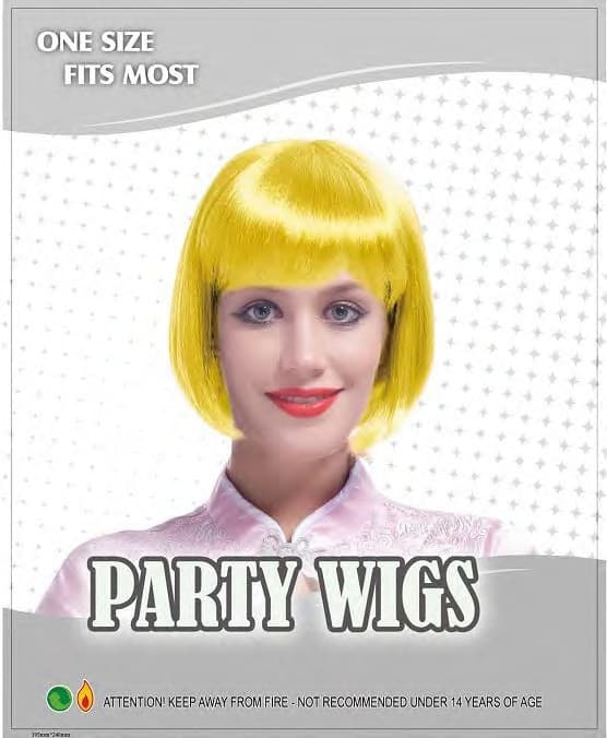 Wickedfun Yellow Bob Wig